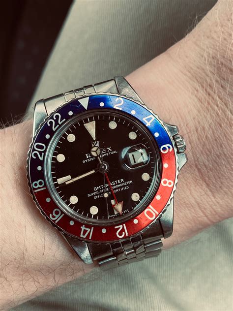 rolex gmt 1675 size